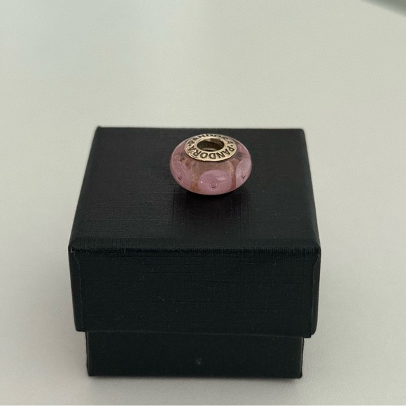 Pandora 14K Yellow Gold Mystic Bead Murano Glass Rare Retired Charm - Picture 8 of 8